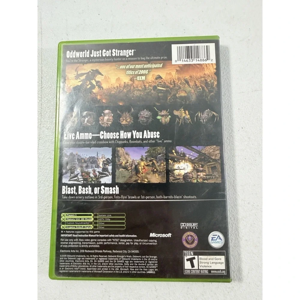 Oddworld: Stranger's Wrath (Microsoft Xbox, 2005) Complete CIB Tested Working